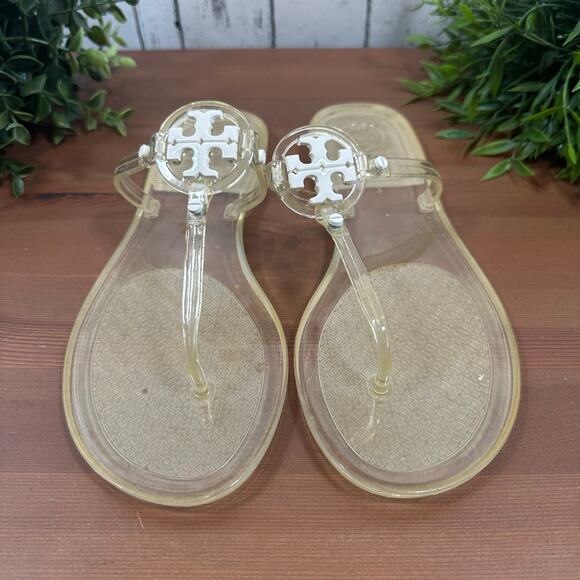 Tory Burch Mini Miller Clear Jelly Sandals Size 7 - Picture 2 of 6